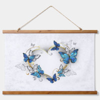 Jewellery Heart with Butterflies Morpho