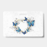 Jewellery Heart with Butterflies Morpho