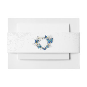Jewellery Heart with Butterflies Morpho Invitation Belly Band