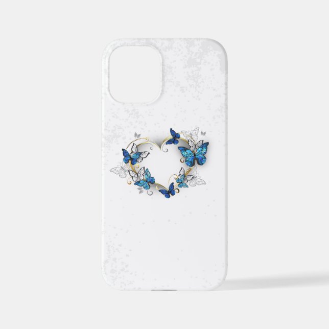Jewellery Heart with Butterflies Morpho iPhone Case (Back)