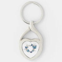 Jewellery Heart with Butterflies Morpho