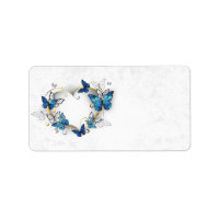 Jewellery Heart with Butterflies Morpho
