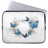 Jewellery Heart with Butterflies Morpho