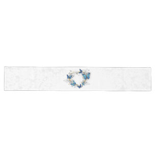 Jewellery Heart with Butterflies Morpho Long Table Runner