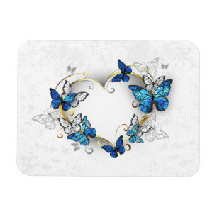 Jewellery Heart with Butterflies Morpho Magnet