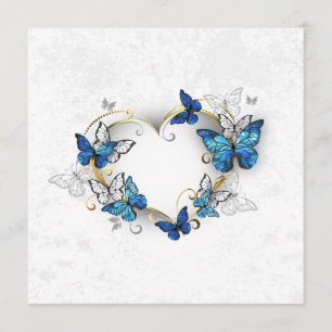 Jewellery Heart with Butterflies Morpho Menu