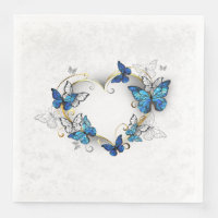 Jewellery Heart with Butterflies Morpho