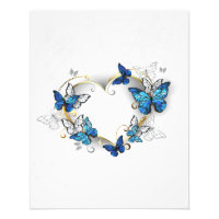 Jewellery Heart with Butterflies Morpho