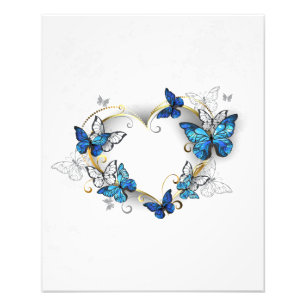 Jewellery Heart with Butterflies Morpho Photo Print