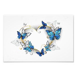 Jewellery Heart with Butterflies Morpho Photo Print