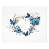 Jewellery Heart with Butterflies Morpho