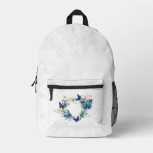 Jewellery Heart with Butterflies Morpho Printed Backpack