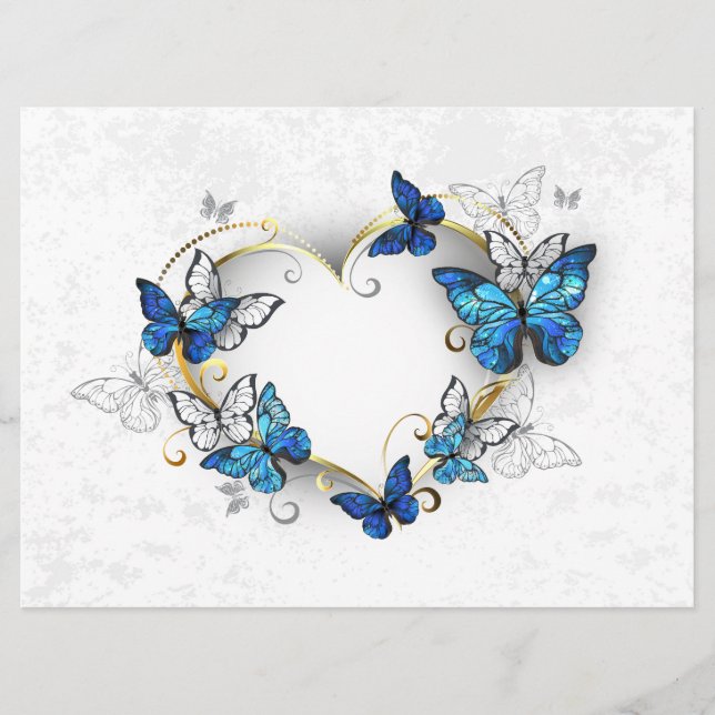 Jewellery Heart with Butterflies Morpho Program (Front)