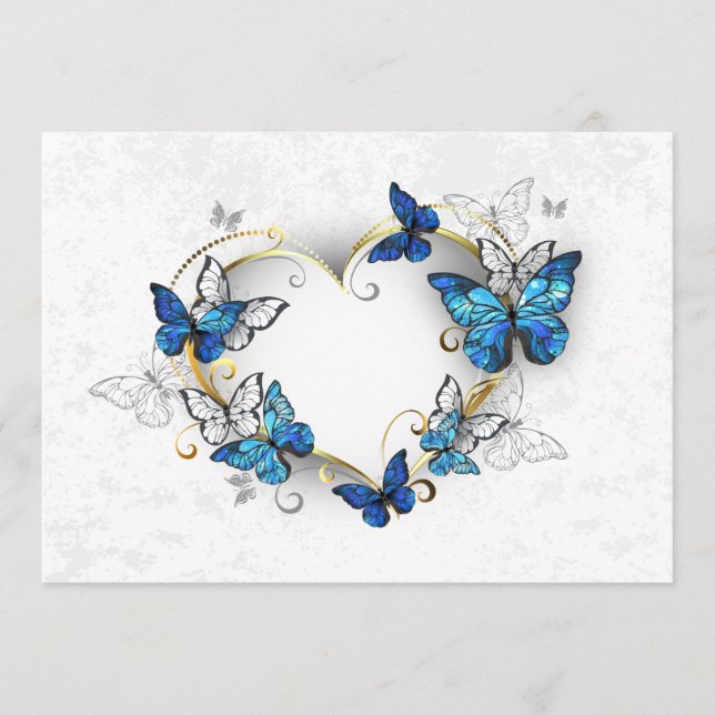 Jewellery Heart with Butterflies Morpho Program (Front)
