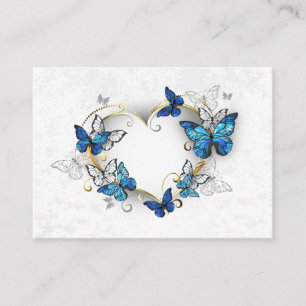 Jewellery Heart with Butterflies Morpho Referral Card