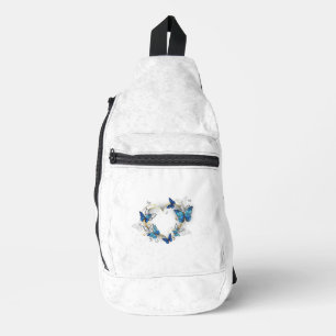 Jewellery Heart with Butterflies Morpho Sling Bag