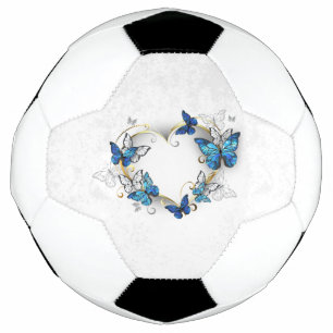 Jewellery Heart with Butterflies Morpho Soccer Ball