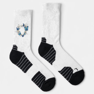 Jewellery Heart with Butterflies Morpho Socks