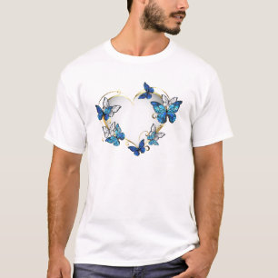 Jewellery Heart with Butterflies Morpho T-Shirt