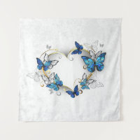 Jewellery Heart with Butterflies Morpho