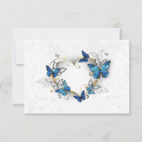 Jewellery Heart with Butterflies Morpho