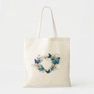 Jewellery Heart with Butterflies Morpho Tote Bag