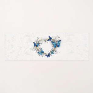 Jewellery Heart with Butterflies Morpho Yoga Mat