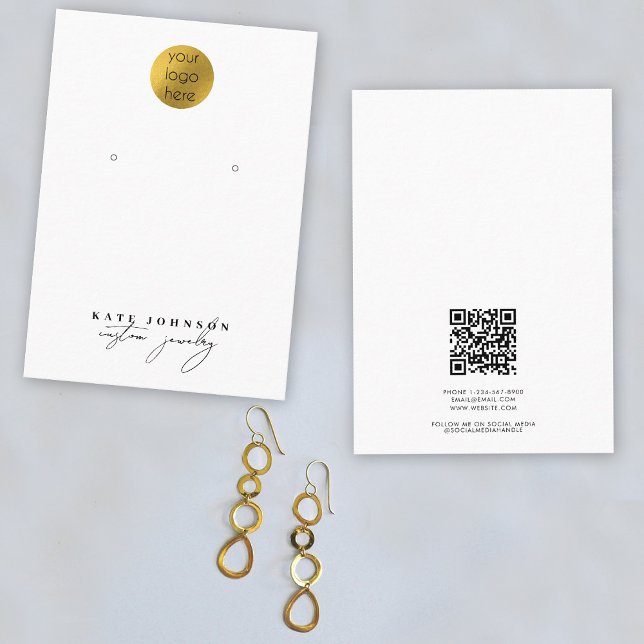 Jewellery Holder Earring Display Business Logo Business Card (Jewelry Holder Earring Display Business Logo Business Card)