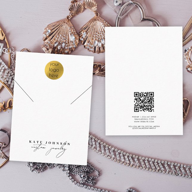 Jewellery Holder Necklace Display Business Logo Card (Jewelry Holder Necklace Display Business Logo Business Card)