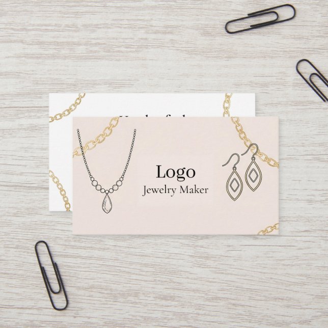 Jewellery Maker Business Card (Front/Back In Situ)