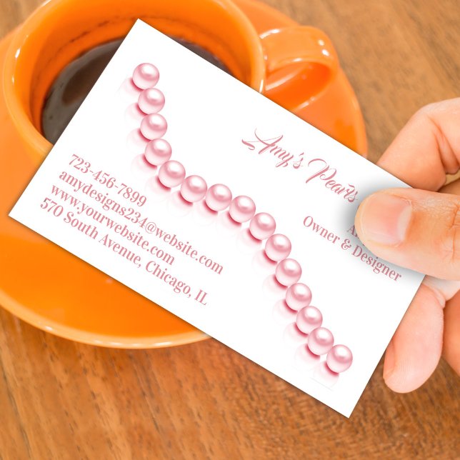 Jewellery Pearl Business Card (Creator Uploaded)