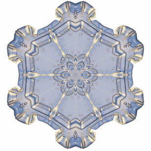 Jewellery - Pin - Digital Snowflake l Photo Sculpture Badge