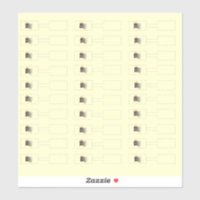 Jewellery Price Tags Cream Logo 30 Sticker