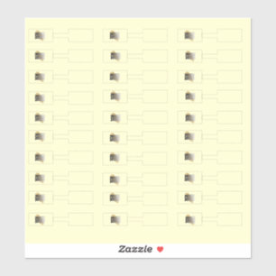 Jewellery Price Tags Cream Logo 30 Sticker