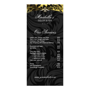 Jewellery Rack Card Fashion Fleur de lis Black Gol