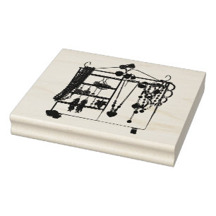 Jewellery Rack Rubber Art Stamp