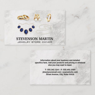 Jewellery Rings Necklaces Gold Business Card