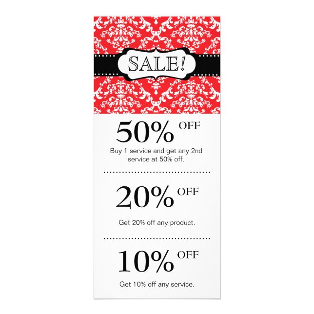 Jewellery / Salon Christmas Card Loyalty Damask (Front)