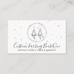 Jewellery Seller Silver Earring Business Card