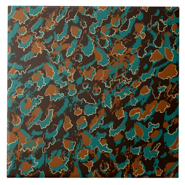 Jewellery Spotted Green Ceramic Tile (Front)