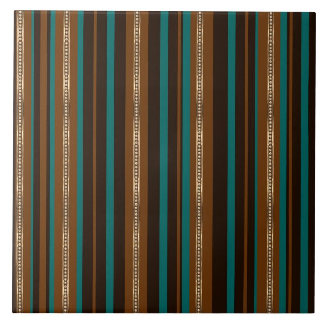 Jewellery Striped Ceramic Tile (Front)