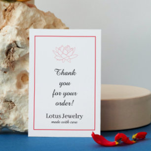 Jewellery thank you for your order product packagi