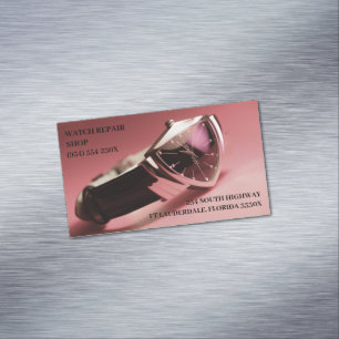  Jewellery Watch  Repair Store  Store Vintage Watc Magnetic Business Card