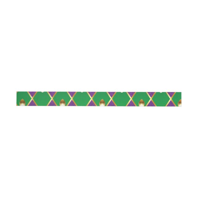 Jewelry Background Mardi Gras Wrap Around Label (Individual)