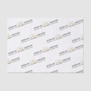 JEWELRY BY Personal Name Brand Business Gold White Tissue Paper