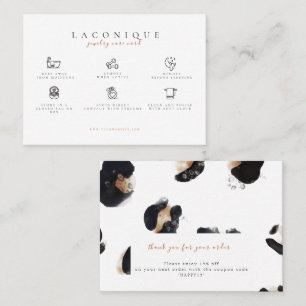  Jewelry Care Instructions   Leopard  Business Card