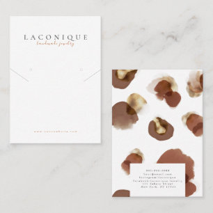 Jewelry Display   Leopard print   Watercolor Business Card
