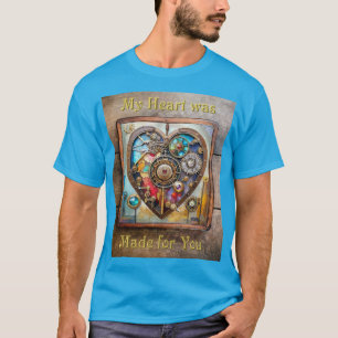 Jewels And Stained Glass Heart Steampunk Series T-Shirt
