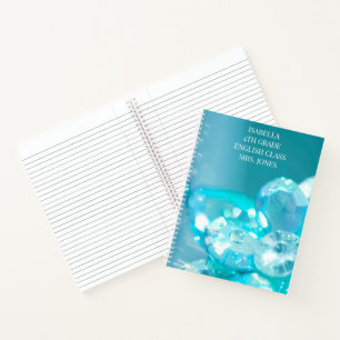 Jewels blue class student notebook