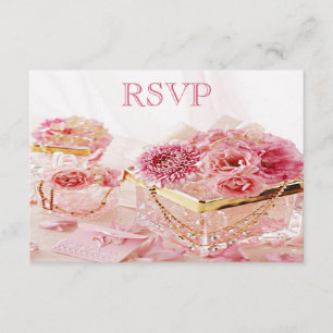 Jewels, Boxes & Pink Flowers RSVP